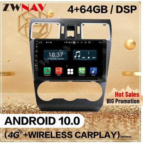4G+128GB Carplay 2 Din For Subaru Forester 2015 201017 2018 Android 10.0 Player Audio Radio GPS Wifi Navi Head Unit Auto Stereo