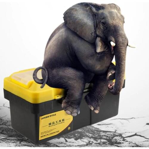 Large Toolbox Household Maintenance Electrician Tool Box Multifunctional ABS Hardware Car Repair Thicken Anti-fall Box 14 17 19"