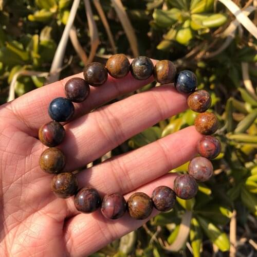 Natural Pietersite Bracelet Round Beads Crystal Healing Stone Fashion Women Men Jewelry Gift