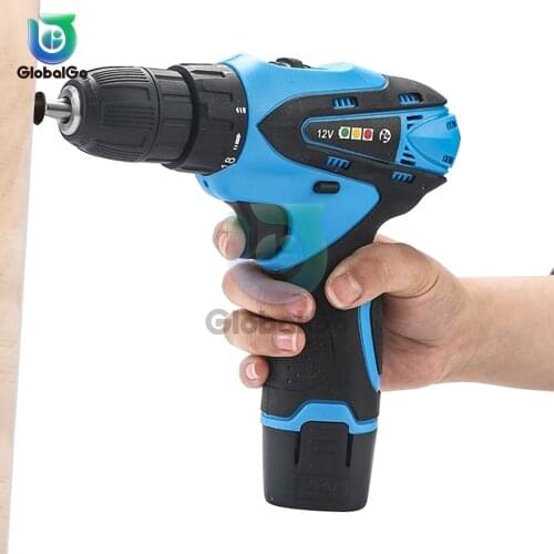 12V Cordless Drill Electric Screwdriver Mini Wireless Power Driver DC Lithium-Ion Battery US Plug EU Plug