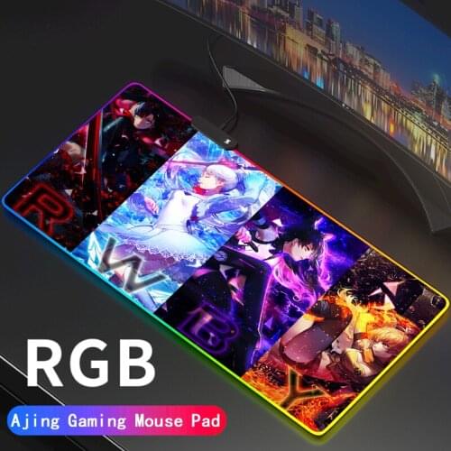 Ruby Rose Gaming Mouse Pad RGB Computer Mousepad Gamer Custom DIY Large XXL Backlight Keyboard Desk Mat for CSGO