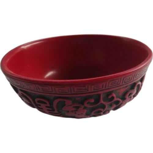 Chinese antique red coral collection bowl Tibetan Buddhism decoration process