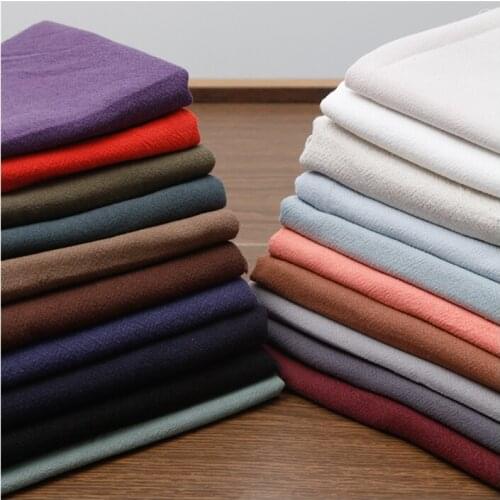 Width 53'' Summer Thin Pleated Cotton Linen Fabric By The Half Yard For Wide Leg Pants Dress Shirt Material