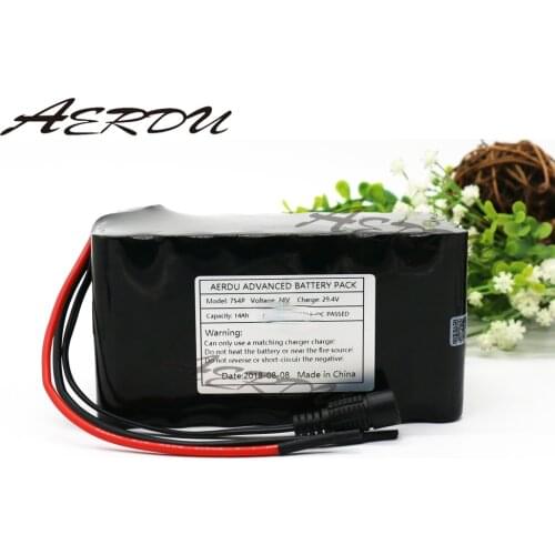 AERDU 7S4P 29.4V14Ah 3500mah 18650 24V Lithium Battery Pack High Power and Capacity Ebike Motor Scooter Motorcycle Built-in BMS