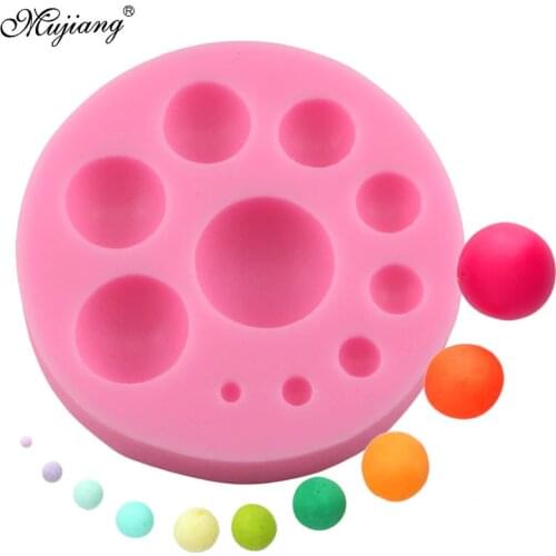 Mujiang DIY Pearl Beads Silicone Mold Sugarcraft Cake Border Fondant Molds Cake Decorating Tools Candy Chocolate Gumpaste Mould