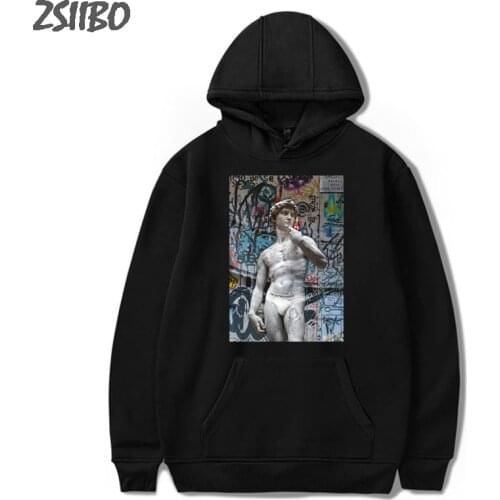 Males Hoodies David Michelangelo Unisex Hoodie Funny Printed Hip Hop Fun Harajuku Hoodie streetwear Men sweatshirt Coat