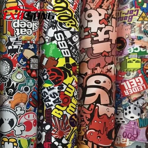 Good quality Bomb Graffiti Cartoon Sticker Bomb For Car Racing Decal Motocycle Bike Vinyl Wrap Adhesive Sticker