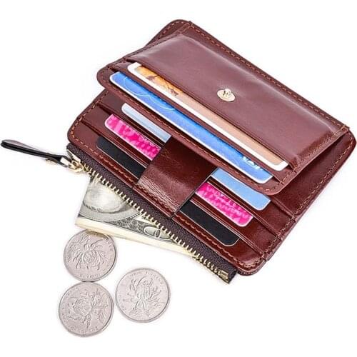 2020 New Fashion card wallet business card holder pu leather coin pocket women card Organizer men purse money bag