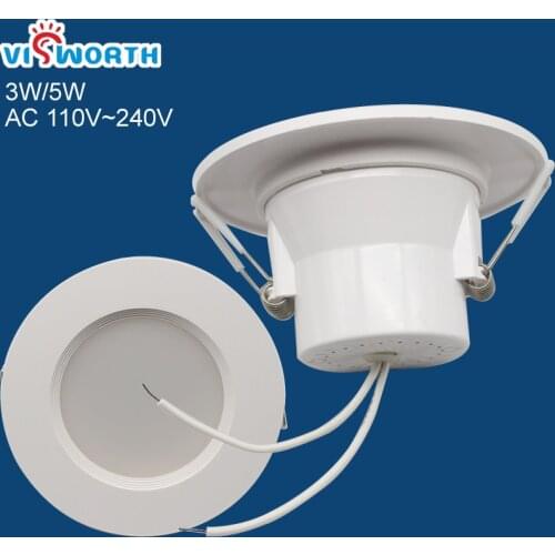 Wholesale 3W 5w LED Downlights ac 110V 220V 240V led bulb Warm white Cold white led lights free shipping