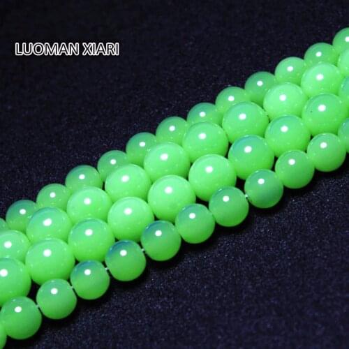 Wholesale AAA+ fruit Color Green Natural Stone Beads For Jewelry Making DIY Bracelet Necklace Material 8/10 mm Strand 15