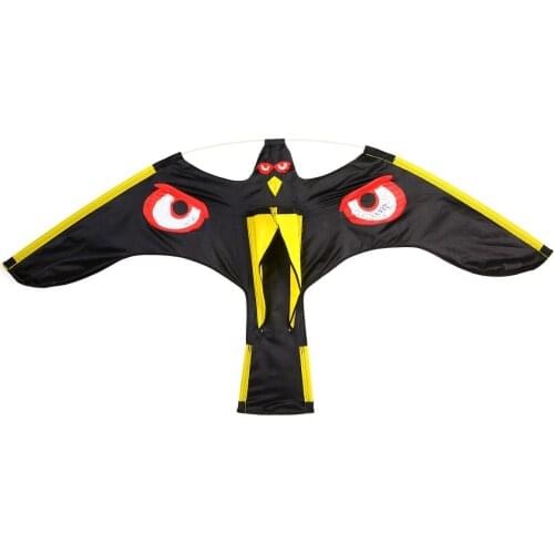 1pcs Mayitr Black Bird Repeller Flying Hawk Kite Flying Bird Pigeon Decoy Owl Bird Performing Swallow Pest Control Repeller