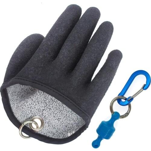 1pcs XL Fishing Gloves Anti-slip Waterproof Winter Golves Men for Catching Fish Cut-resistant Fishing Glove with Detachable Magn