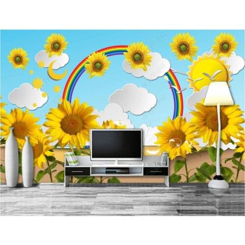 Custom photo wallpaper for walls 3 d murals Beautiful pastoral style fresh flowers kids room background wall papers decoration