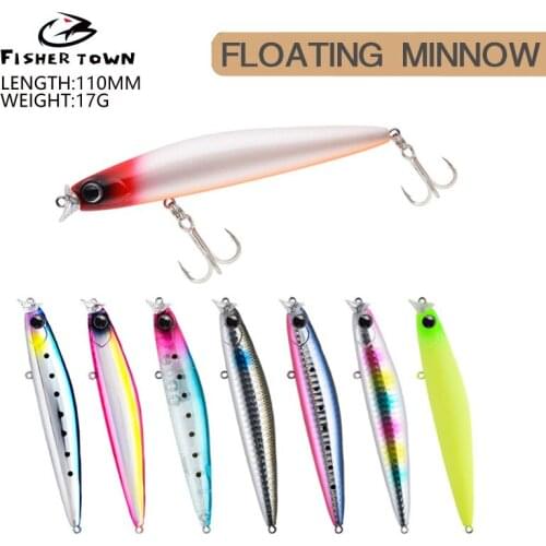 NEW Japanese Design Pesca Stream Hard Fishing Lure FR 110mm 17g Sinking Minnow Isca Artificial Baits For Bass Perch Pike Trout
