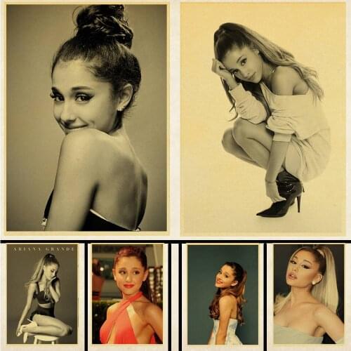 Ariana Grande series retro posters kraft paper wall stickers posters decorated in the bedroom cafe bar