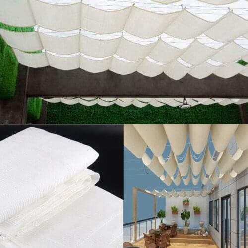 Thicken White Color Telescopic Wave Sunshade Net Home Garden Courtyard Pavilion Sun Sails Sun Room Canopy Cloth Sun Shade Nets