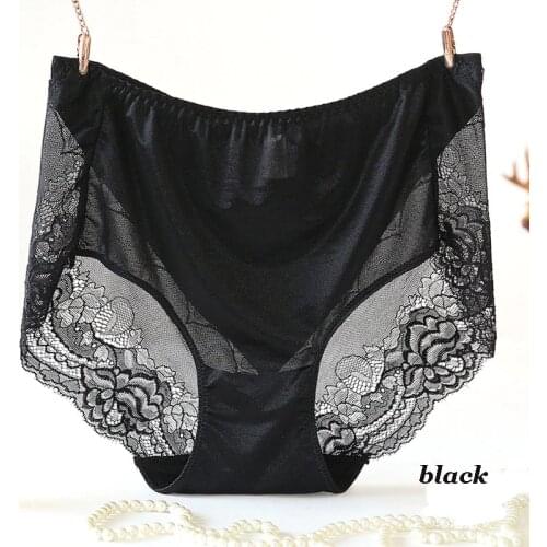 Plus Size Underwear Women Panties Cotton Panty Lace Brief Tanga Thong G-String For Women Underwear Transparent Calcinha 2pcs/lot