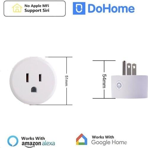 2pcs EU/US WiFi Smart Plug DoHome Remote Control Socket WiFi Wireless Power Outlet Voice Control Support Alexa Google IOS Home