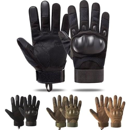 Cycling Tactical Full Finger Gloves Touch Screen Shockproof Breathable Mittens Riding MTB Bike Bicycle Motorcycle Outdoor Sports