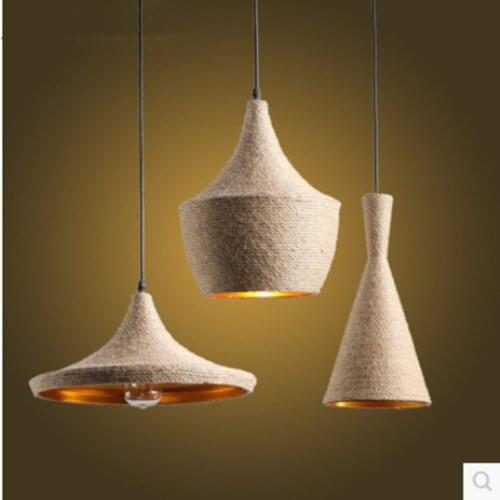 Modern creative design Resin Monkey Loft Vintage Hemp Rope Pendant Light for Home Lighting Bar Cafe Retro Hanging Pendant lamp