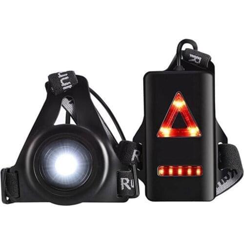 Waterproof Outdoor Sport Running Lights LED Night Cycling Warning Bike Light USB Chest Lamp Walking