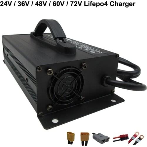 1200W 24V 30A 36V 25A 48V 20A 60V 15A 72V 12A LiFePO4 Charger 29.2V 43.8V 58.4V 73V 87.6V Golf Cart Forklift EZGO RXV Charger