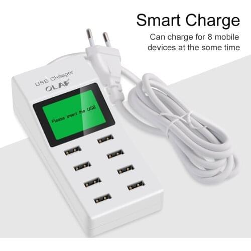 8 Ports USB Charger Quick Charging 3.0 Mobile Adapter for Iphone Samsung Huawei Multi-Function Fast Charger Smart Phone Chargers