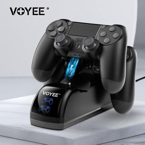 VOYEE USB Charger for PS4 Controller Charger Docking Station for PS4 Joystick Charger Stand Gamepad Charger