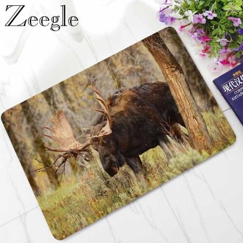 Zeegle Rubber Floor Mat Doormat Non-slip Kitchen Carpet 3D Printed Outdoor Mat Absorbent Indoor Rug Foot Mat Soft Hallway Rug