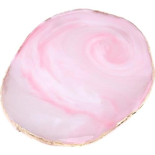 1PC Practice Nail Art Plate Tips Display Board Natural Resin Stone Nail Art Palette Varnish Color Showing Shelf Manicure Tool