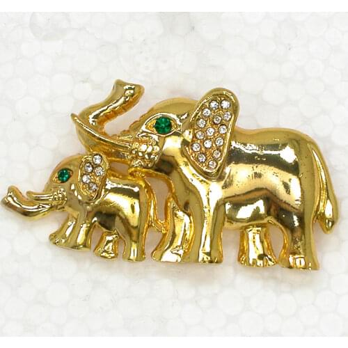 12pcs/lot Wholesale Animal Brooch Rhinestone Elephant Pin brooches C102101