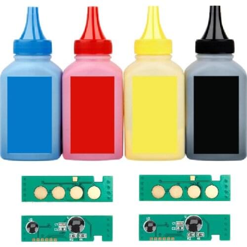 4color Toner Powder and chip for Samsung CLT-K404S C430W C480W SL-C432 C433W C480FW C480FN C482 C483 C430X C43X C48