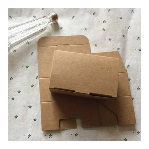 50PCS 9.3*5.7*4cm Natural Kraft Paper Box Gift Box Packaging Carton Paper Wedding Favors Candy Box Present Caixa Packing Box