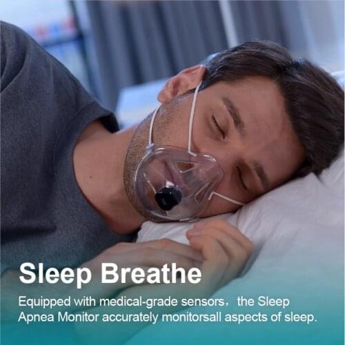 Battery Anti Snoring Sleep Apnea Monitor Snore Circle OSAHS OSAS CPAP Breath Snoring Monitor Sleep Report Better Sleeping