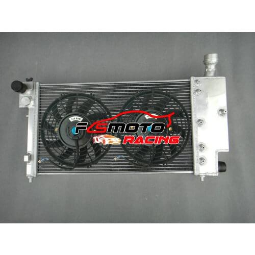 Aluminum Radiator + FANS For PEUGEOT 106 GTI S16 & RALLYE//Citroen SAXO VTR 1A 1C K5A CDZ CDY TU2J2 KDY NRF 1991-2001