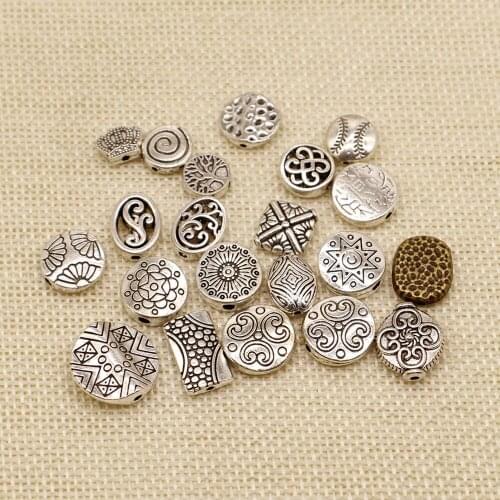 Hot 15pcs Oblate Small Holes Beads Charm Pendants For Bracelet Necklace Jewelry Accessories Diy Jewelry Making