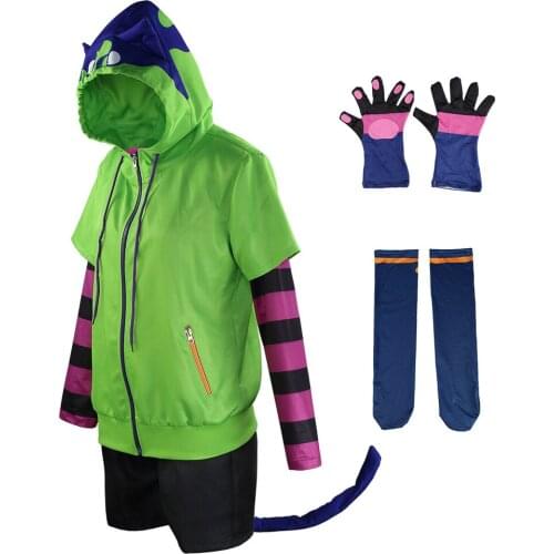 SK8 The Infinity Anime Miya Chinen Cosplay Short Hoodie Jacket Tail Gloves Party Outfits Eight Suit Hooded Zipper Costume Gift