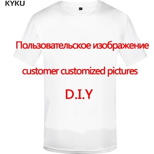 KYKU Customize T shirts Men/women Custom Pictures 3d T shirt DIY Printed Tshirt Cool Mens Clothing New Summer