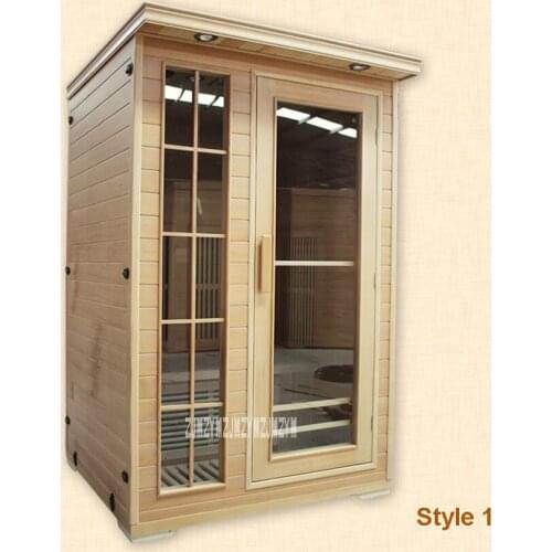 LK-2003 New 2-Person Household Portable Dry Steam Sauna Room High-quality Wood Sauna Room Dry Sauna Room 220V 1600W