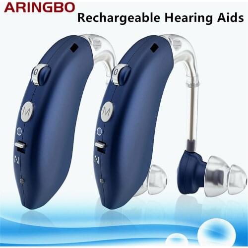 Best Hearing Aids Sound Amplifier Rechargeable Mini Digital Invisible Deaf-Aid Behind The Ear Aid for Aged Health Care Audifonos