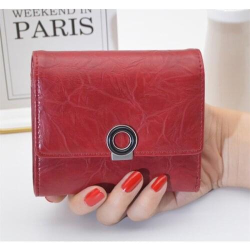 Small Womens PU Leather Hasp Short Wallet Coin Purse Female Fashion Money Bag Credit Bank Card Case Holder Mini Clutch