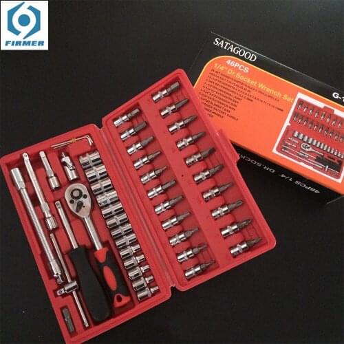 Hand Tool Socket Wrench Car Repair Ratchet Wrench Key Set Auto Maintenance Tire Removal Sleeve Spanner Set Tool Wrench Universal