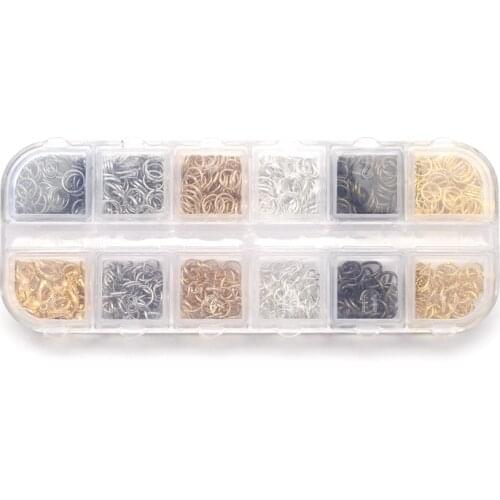 Approx 500Pcs Alloy Accessories Set Jewelry Findings Tools Clip Buckle Lobster Clasp Open Jump Rings Jewelry Making Supplies Kit