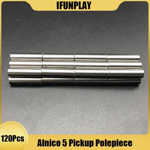 120pcs Guitar Humbucker Pickup magnetized Alnico 5 Polepiece Slug Pole Slug Magnet Slug Rods 18*5MM