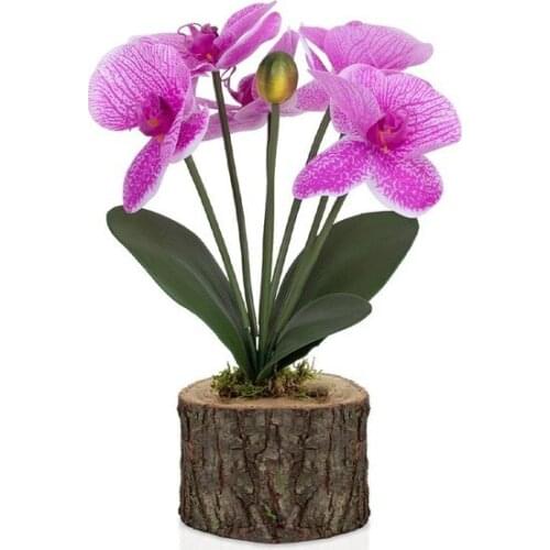 Natural Billet In Pots artificial Wet Orchid decoration artificial flower искусственный цветок