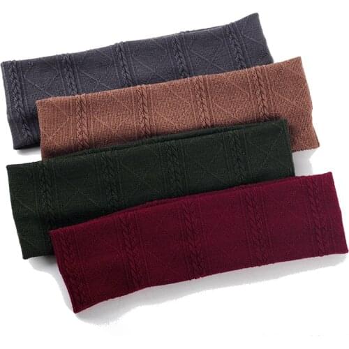 New Rhombus Thread Design Women Men Flat Headwrap Unisex Headband Cotton Elastic Hair Bands Soft Solid Color Twist Hairband
