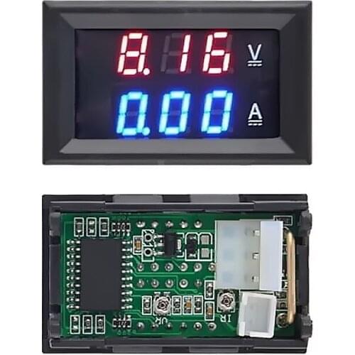 New DC 100V 10A Voltmeter Ammeter Blue Red LED Amp Dual Digital Volt Meter Gauge