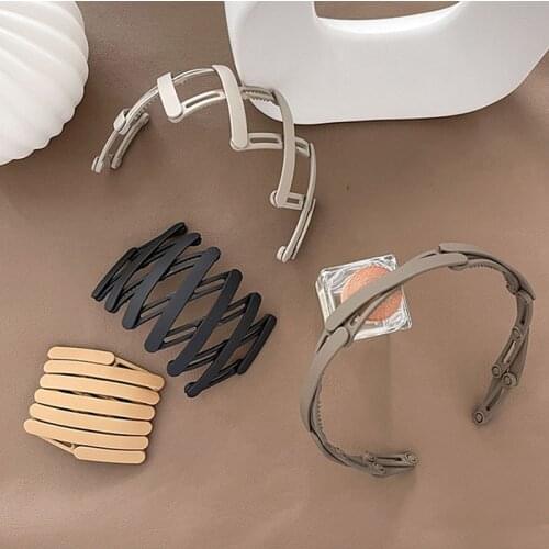 2021 New Women Girls Portable Stretch Fold Hairbands Sweet Headband Convenience Hair Hold Hoop Decorate Fashion Hair Accessories