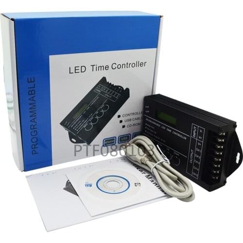 Time programable RGB LED Controller Dimmer TC420 DC12V/24V 5Channel Total Output 20A Common Anode Programmable