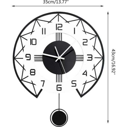 Simple Modern Art Quartz Clock Quality Silent Wall Stickers Pendulum Watch Home